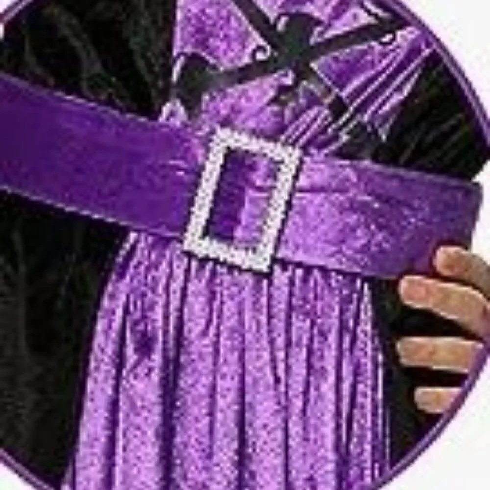 Purple and Black Halloween Witch costume for Girls size large